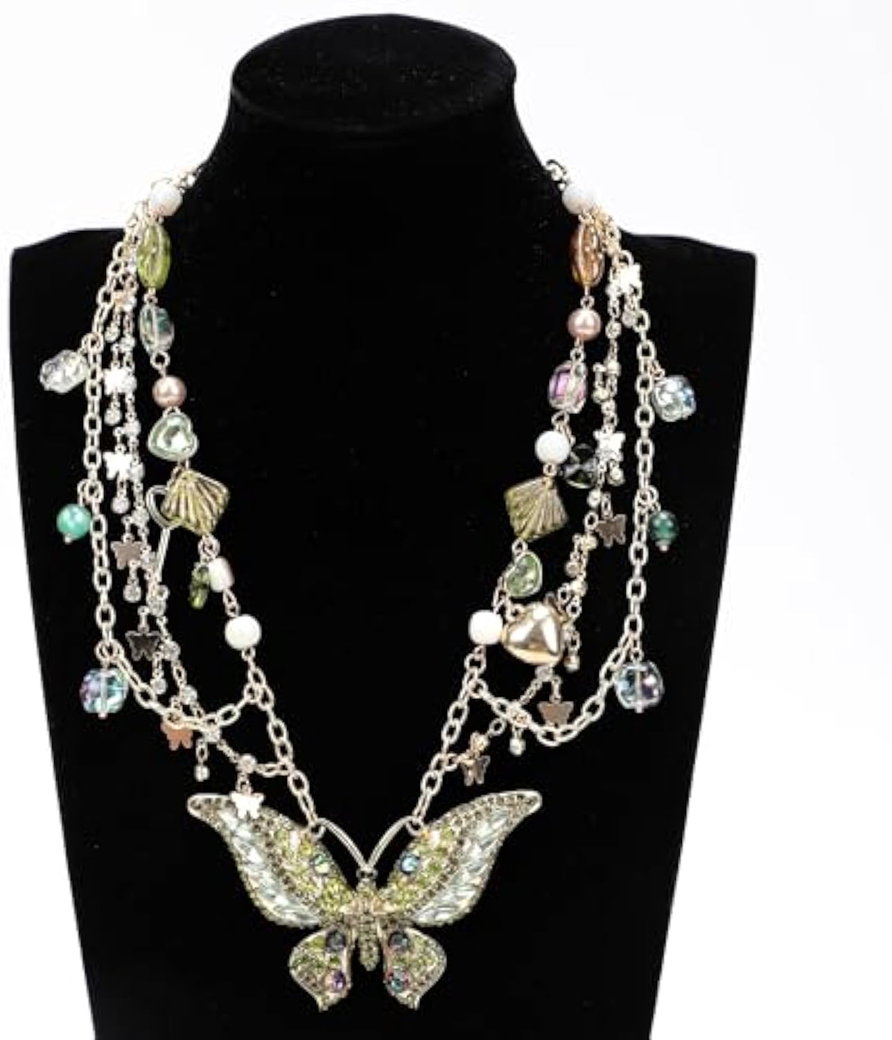 Renaissance Butterfly Fairy Necklace - Vintage Renfaire Necklace for Women Woodland Fairy Jewelry Fantasy Cosplay